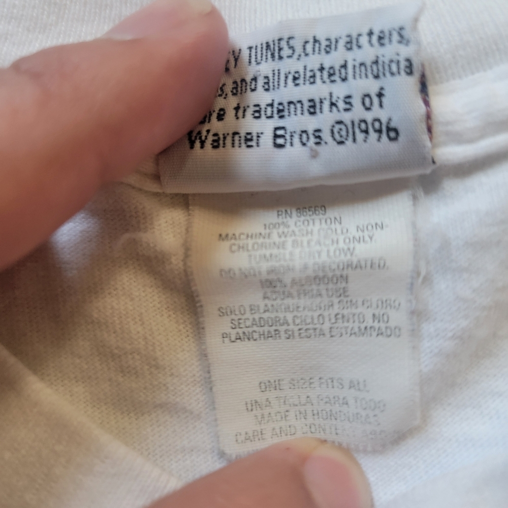 Vtg 90s Tweety Looney Tunes Work Out Crop Top - Picture 5 of 6